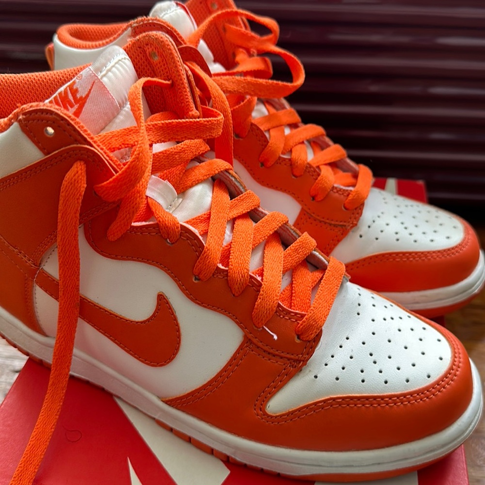 Nike Dunk High White/Orange Blaze-White